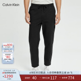 Calvin Klein Jeans秋季男士简约顺色ck字母刺绣抽绳修身微弹休闲裤J320786 BEH-太空黑 S