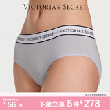 维多利亚的秘密（Victoria's Secret） 夏季棉质舒适内裤logo腰带低腰女三角裤简约红色 05M2天空蓝-6819 1条 S
