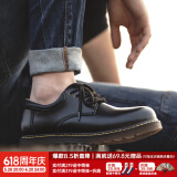 马登马丁靴男春季高帮厚底工装鞋子英伦风短靴潮流百搭休闲皮鞋 黑色 [低帮/5孔]时尚硬核 41 男码
