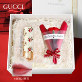 古驰（GUCCI）七夕情人节礼物 女友 古驰口红礼盒套装 生日礼物 送女生老婆唇膏 口红25丝润唇膏：草莓红，水润清透显气色