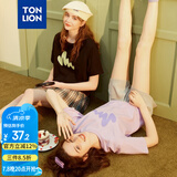 唐狮（TonLion）2025短袖T恤女半袖体恤chic宽松上衣