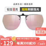 海伦凯勒（HELEN KELLER）墨镜夹片 几何大框时尚眼镜夹片 开车驾驶专用墨镜夹片 HP823C13