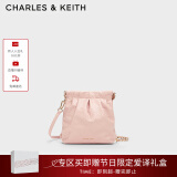 CHARLES&KEITH迷你菱格流浪包单肩斜挎双肩包包女包生日520礼物CK2-60782390 粉红色Pink S