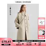 VEGA CHANG毛呢大衣女中长款2024冬新款爱心扣高级感外套 燕麦色 XS