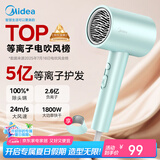美的（Midea）5亿等离子护发电吹风 家电国家补贴吹风筒 1800W大功率 负离子吹风机 FJ308 节日/生日礼物推荐