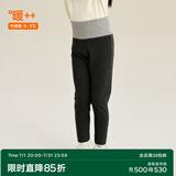 松山棉店【自由穿小暖羊儿童打底裤】保暖裤秋裤加绒男童女童冬中大童裤子 高腰单裤-深灰条纹 110 cm