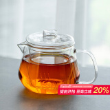 雅集泡茶壶带过滤茶水分离玻璃茶壶550ml茶具泡茶壶