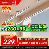 金贵夫人 升降晾衣架阳台手摇晾衣杆家用晒衣架晒被子室内双杆凉衣架 【高硬度碳钢】圆杆冰川银1.5米