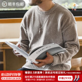 马登工装 雪尼尔圆领毛衣保暖亲肤打底针织衫男春季休闲慵懒上衣 石灰色 M （120-140斤）