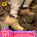 CAT卡特马丁靴中帮大黄靴男士工装鞋轻户外防滑登山鞋P110973N3BDC25 黄色 37