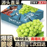元珍鲜诚四川阳光玫瑰葡萄 无籽香印晴王高甜 季新鲜采摘水果中秋送礼 含箱5斤净重4斤特选果 单果8-15g