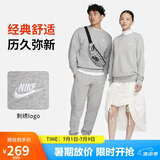 耐克（NIKE）男运动服春秋季套头毛圈卫衣轻盈舒适BV2667-063 暗灰色 M