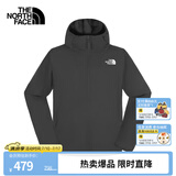 北面（The North Face）皮肤衣防晒衣UPF防晒服 轻薄外套 透气防风夹克男户外舒适 灰色 3XL /190