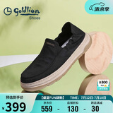 金利来（Goldlion）男鞋时尚舒适休闲一脚蹬布鞋透气休闲鞋G553510123AAE黑色40