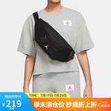 Jordan男女乔丹 贴布Logo 单肩包斜挎包腰包胸包 DJ5645-010黑 均码