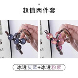 戚小米轻奢风水钻中号抓夹发卡女2026新款高级感发量少后脑勺头发发夹 超值2件套【冰透灰蓝+冰透粉紫】