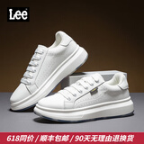 Lee男鞋休闲鞋设计感增高小白鞋男生时尚经典板鞋舒适百搭白色鞋子男 白色 L233UB379 40 【偏大/请拍小一码】