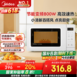美的（Midea）变频小清新微波炉 液晶屏幕 磨砂面板 小型20L家用 匠心工艺（PM2002）