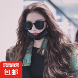 【GM同款】男女开车墨镜防晒墨镜大框修饰脸型防强光太阳镜 M款-竖两点