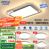 欧普（OPPLE）欧普照明线面发光LED简约客厅灯吸顶灯呵护光一体语音智控 呵护光全屋智控B5【四室一厅】