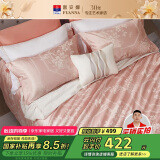 富安娜床上四件套欧式轻奢提花套件纯棉床笠1.8米床双人加大230*229cm