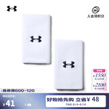 安德玛（UNDERARMOUR）Performance 6英寸男女同款情侣训练运动腕带1218006 白色100 均码