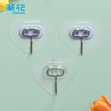 茶花挂钩 强力粘钩免打孔挂钩贴浴室门后三角型挂钩 3只