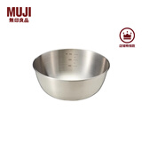 无印良品（MUJI）  不锈钢 盆 餐具 家用揉面盆洗菜发面盆  和面盆 料理盆 银色 S 直径16*高6.5cm 9A