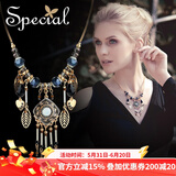 special复古短款项链锁骨链女颈链流苏镂空个性衬肤神秘 黑色 流苏镂空项链【预售6.30】
