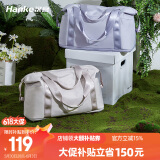 汉客可折叠旅行包女行李包男手提包39升大容量可扩展登机收纳袋沙丘灰