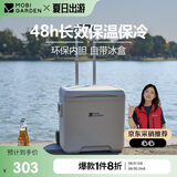 牧高笛（MOBIGARDEN）寒霜31L保温箱 户外露营大容量储物收纳保鲜箱 NX24684010 月影白