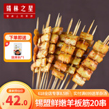 锡林之星 内蒙古锡盟羔羊肉生鲜羊板筋串20串 烧烤食材半成品烤串真空包装 羊板筋串20串 带烧烤料