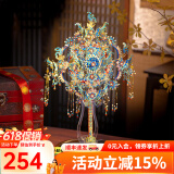 拼酷点翠凤冠 十里红妆3d立体金属拼图家居装饰520情人节送女朋友礼物 点翠喜扇