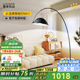 鹿家良品（LUUGAA）护眼网红钓鱼灯客厅落地灯沙发灯现代简约轻奢卧室落地灯氛围灯具 护眼210cm无极光16W黑