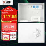 公牛（BULL）弱电箱 多媒体信息箱集线箱塑料配电箱LXR1-32s小箱带GN-A02插座 