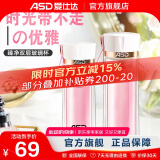 爱仕达（ASD） 双层玻璃杯透明隔热泡茶杯子便携男女式办公商务水杯 水晶粉  320ml