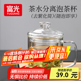 富光泡茶杯茶水分离玻璃杯办公室喝茶杯子男士个人花茶杯水杯公道杯