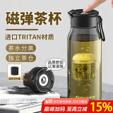 PAKCHOICE磁弹泡茶杯茶水分离磁吸杯Tritan大容量泡茶杯便携车载水杯