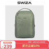 SWIZA电脑包双肩包背包14英寸笔记本包轻薄通勤出差大容量女手提包开学 牛油果