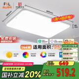FSL佛山照明LED吸顶客厅灯护眼高显97全光谱智能蝉翼144W包安装
