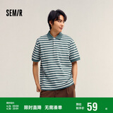 森马（Semir）[商场同款]POLO衫男2024夏季时尚撞色条纹上衣通勤风101324115110