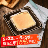 杰凯诺古早蛋糕模具水浴烤盘烤箱工具 古早蛋糕模具正方形 6寸加厚款