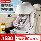 贝思贝特（besbet）追梦号儿童安全座椅0-12岁婴儿宝宝汽车用i-Size认证智能通风加热 樱桃粉（智能款）