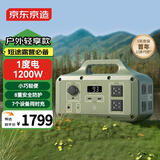京东京造【1度电1200W】 移动户外电源大功率1021Wh大容量220V充电宝自驾露营停电应急车载备用电源CQC认证