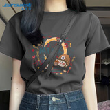 真维斯（Jeanswest）白色短袖t恤衫女士2026新款夏季宽松休闲简约纯棉上衣半袖女生