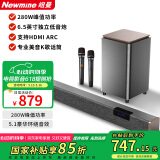 纽曼（Newmine）G65 回音壁音响 家庭KTV音响套装 家庭影院 电视音响 客厅家用无线K歌蓝牙音箱 麦克风 低音炮