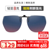 海伦凯勒（HELEN KELLER）墨镜夹片几何大框时尚防晒眼镜夹片 开车驾驶专用夹片HP823C18