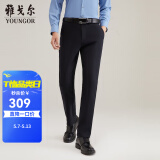 雅戈尔（YOUNGOR）休闲裤男DP棉免烫不易皱裤子自然垂顺易打理新品 VCDP329979AWA黑色 31 .5 78A