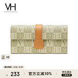 VANESSA HOGAN VH女包牧格PVC钱夹时尚老花多卡位零钱包短款便携钱包卡包