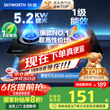 创维（Skyworth）燃气灶煤气灶双灶家用5.2kW天然气嵌入式台式灶具大火力玻璃面板国家补贴Z207BS（不包安装）